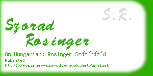 szorad rosinger business card
